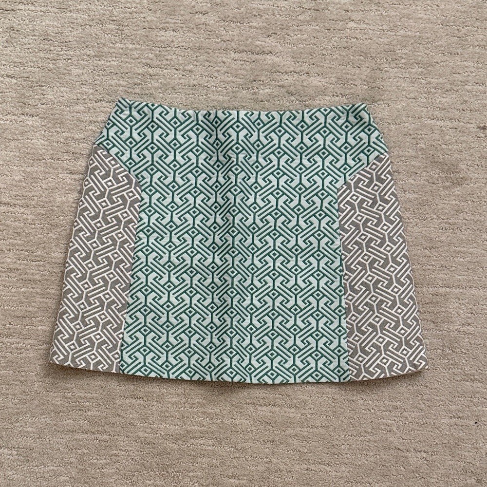 Topshop Mint and Gray Mini Skirt